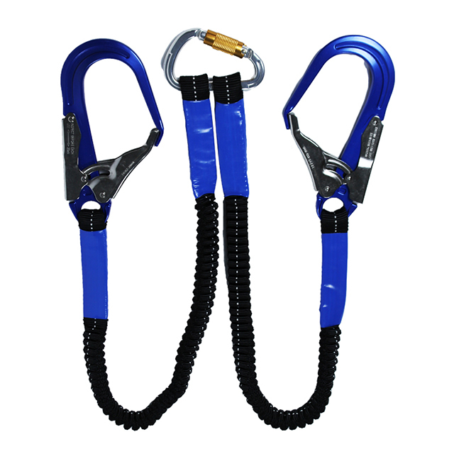 High-altitude telescopic elastic safety rope for rescue